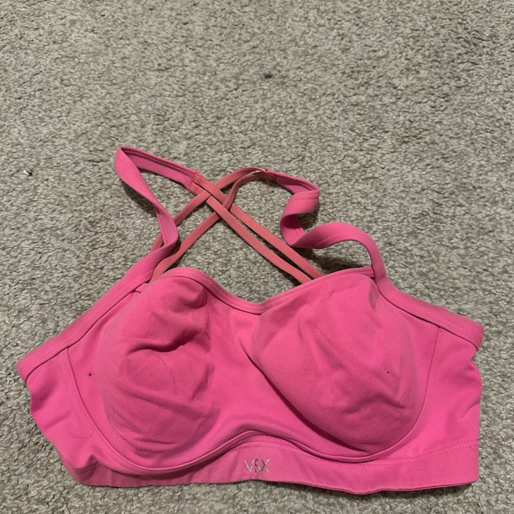 ✨✨ Bundle any 2 bras for $25! ✨✨ VSX Vibrant Pink Cross-Back Bra